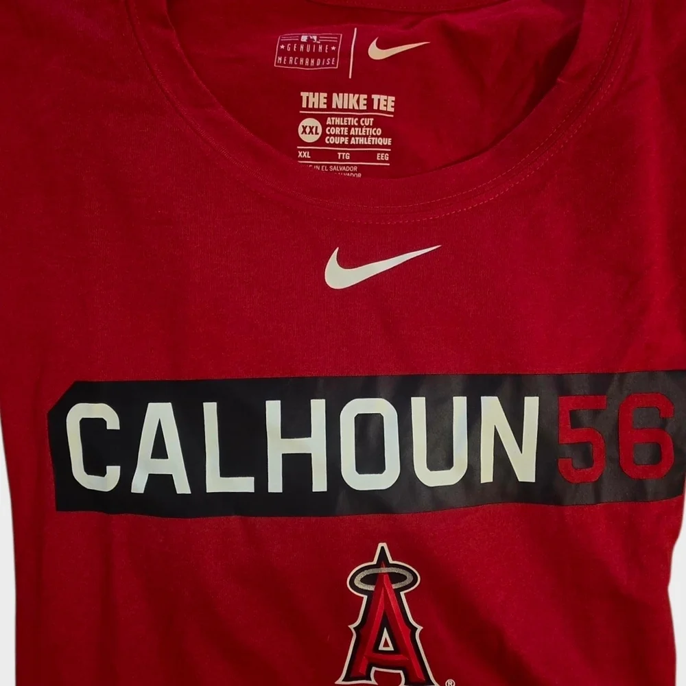 Nike Tee Red Graphic T-Shirt with Calhoun 56 Print XXL - Picture 2 of 3